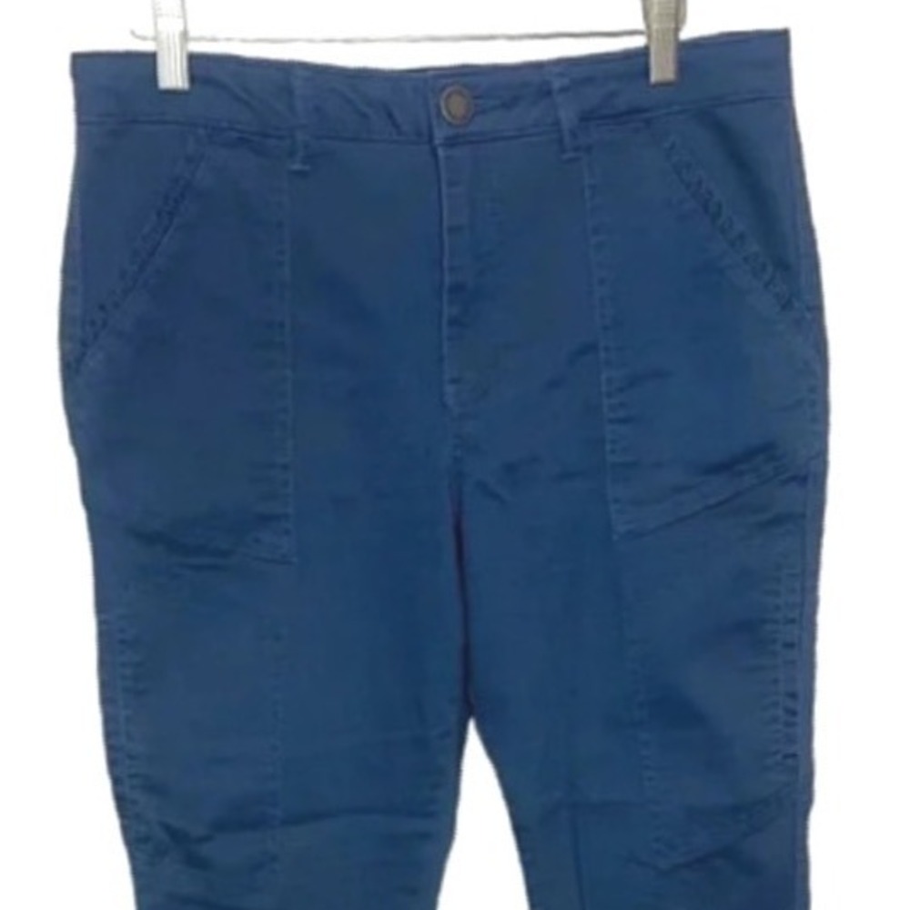 Wit & Wisdom Women Navy Blue Utility Cargo Pants Size 8 Cotton Blend